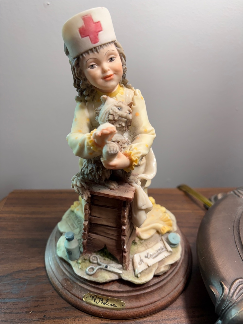 Vintage NURSE figurine by artist A. Belcari. So special.
